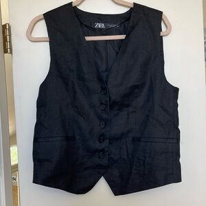 Zara linen vest